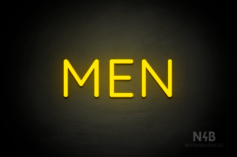 "MEN" (Mountain font) - LED neon sign