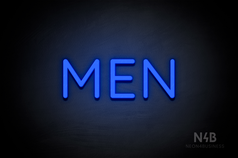 "MEN" (Castle font) - LED neon sign