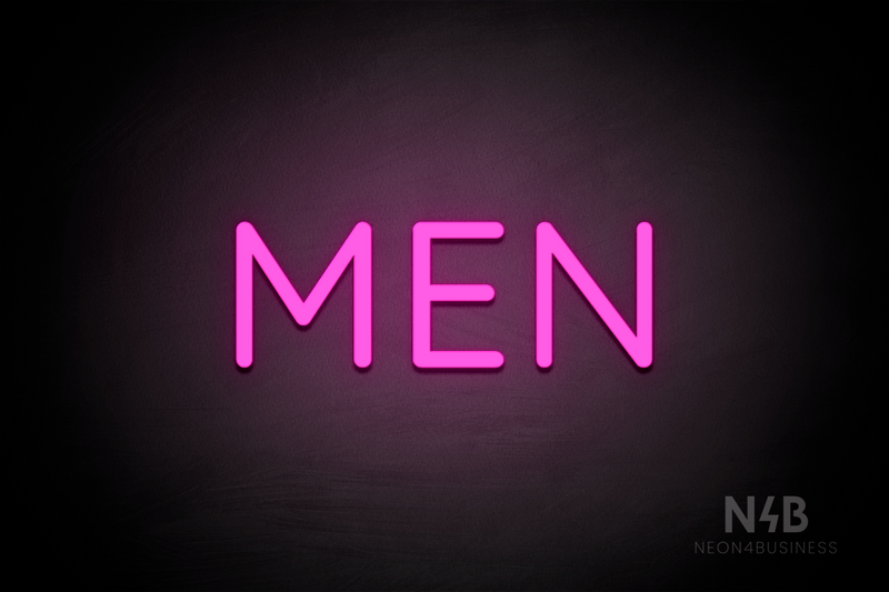"MEN" (Castle font) - LED neon sign