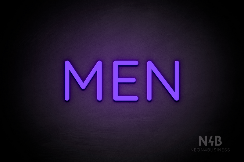"MEN" (Castle font) - LED neon sign