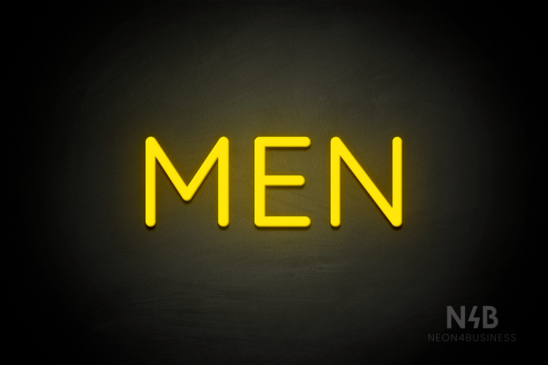 "MEN" (Castle font) - LED neon sign