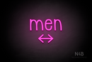 "Men" (double sided bottom, Monoline font) - LED neon sign
