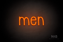 "Men" (Monoline font) - LED neon sign