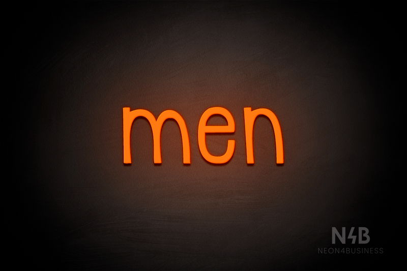 "Men" (Monoline font) - LED neon sign