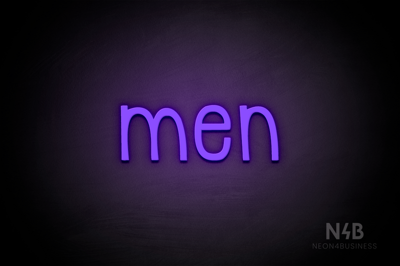 "Men" (Monoline font) - LED neon sign