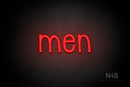 "Men" (Monoline font) - LED neon sign