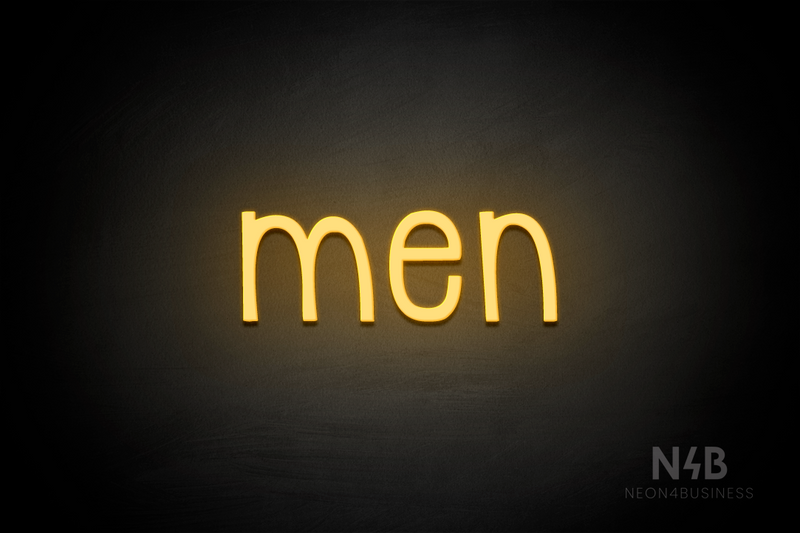 "Men" (Monoline font) - LED neon sign