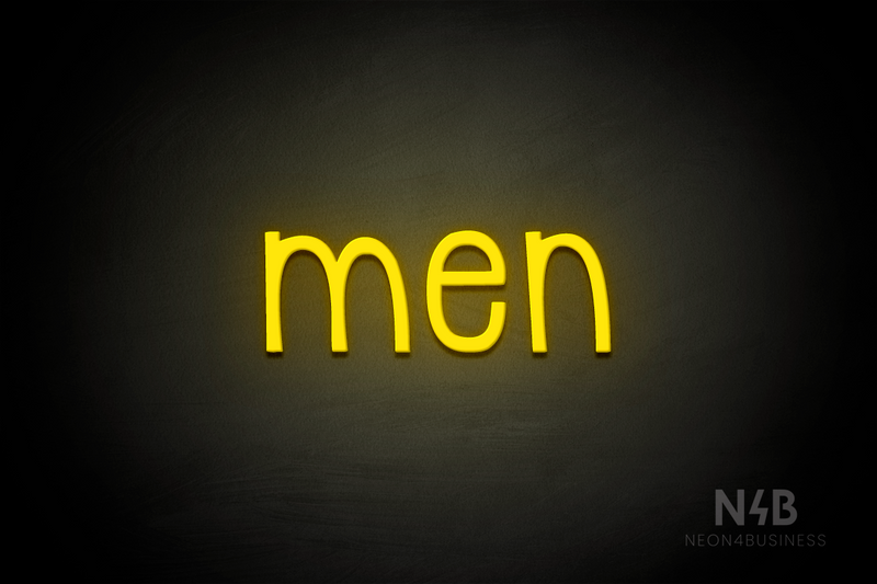 "Men" (Monoline font) - LED neon sign