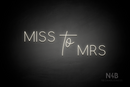 "MISS To MRS" (Circular - Custom font) - LED neon sign