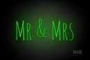 "Mr & Mrs" (Alpha font) - LED neon sign