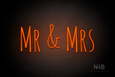 "Mr & Mrs" (Alpha font) - LED neon sign