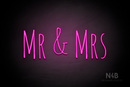 "Mr & Mrs" (Alpha font) - LED neon sign