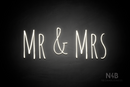 "Mr & Mrs" (Alpha font) - LED neon sign