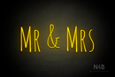 "Mr & Mrs" (Alpha font) - LED neon sign