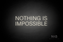 "NOTHING IS IMPOSSIBLE" (Control Variable Concept font) - LED neon sign