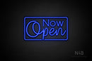 "Now Open" (Cooper font / Glitter font) - LED neon sign