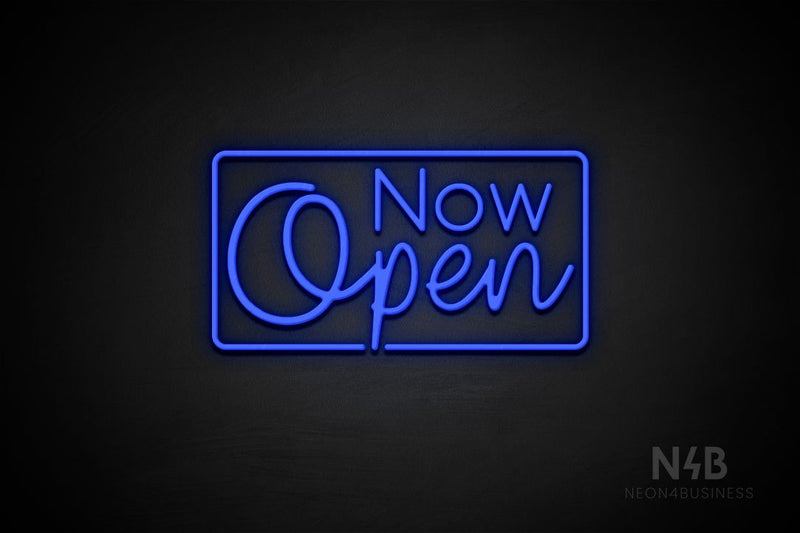 "Now Open" (Cooper font / Glitter font) - LED neon sign