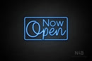 "Now Open" (Cooper font / Glitter font) - LED neon sign