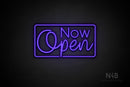 "Now Open" (Cooper font / Glitter font) - LED neon sign