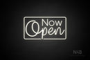 "Now Open" (Cooper font / Glitter font) - LED neon sign