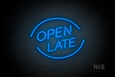 "OPEN LATE" rounded border (Brilliant font) - LED neon sign