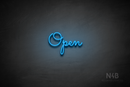 "Open" (Kidplay font) - LED neon sign