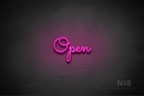 "Open" (Kidplay font) - LED neon sign