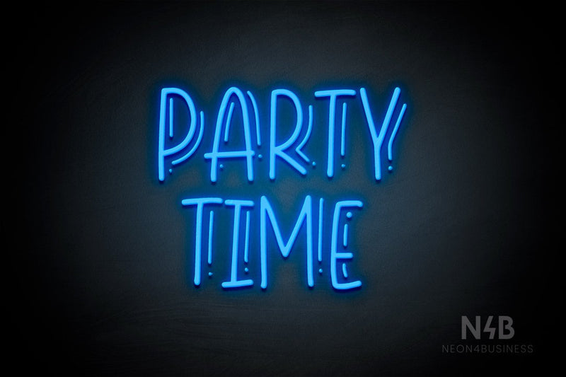 "PARTY TIME" (Magician font) - LED neon sign