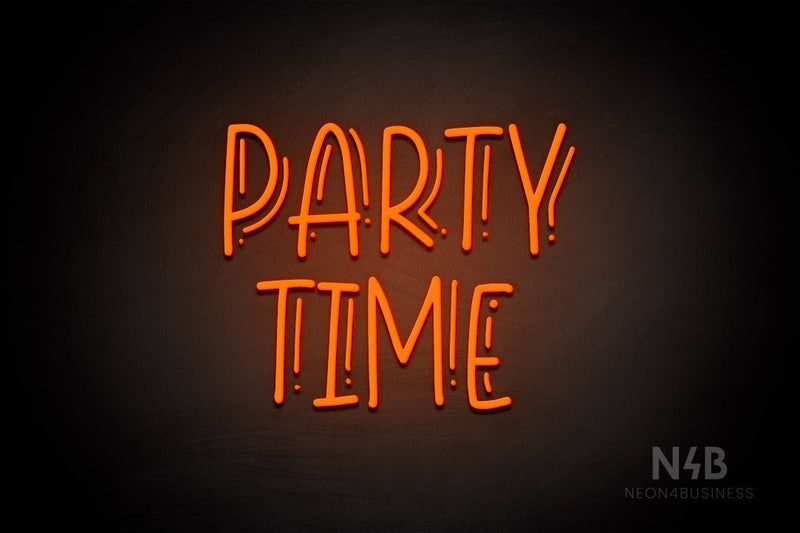 "PARTY TIME" (Magician font) - LED neon sign