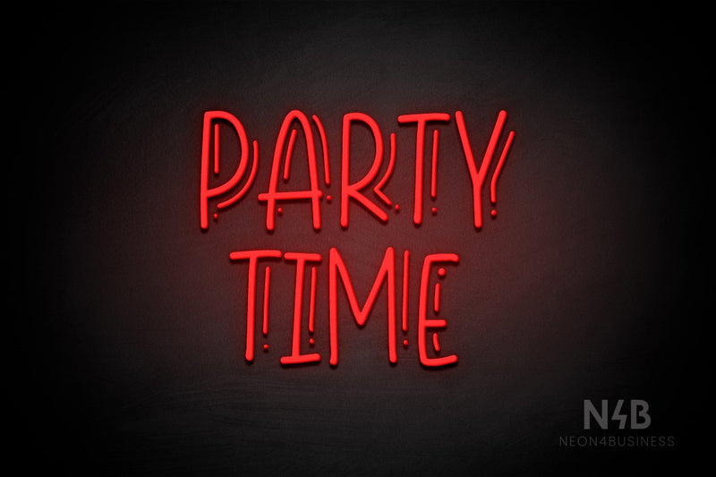 "PARTY TIME" (Magician font) - LED neon sign