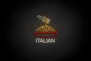PASTA - ("ITALIAN" at the bottom Cooper font) - LED neon sign