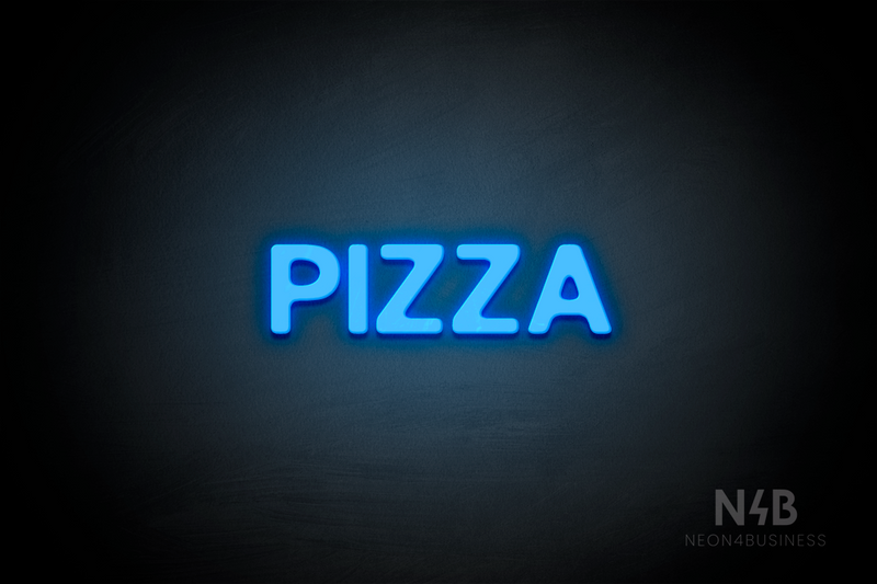 "PIZZA" (Adventure font) - LED neon sign
