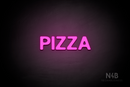 "PIZZA" (Adventure font) - LED neon sign