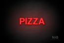"PIZZA" (Adventure font) - LED neon sign