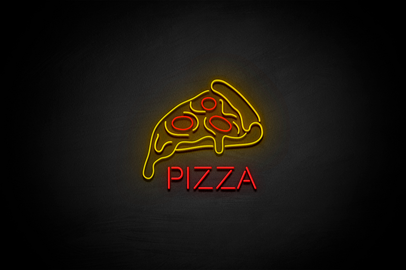 Pizza ("PIZZA" at the bottom Brilliant font) - LED neon sign
