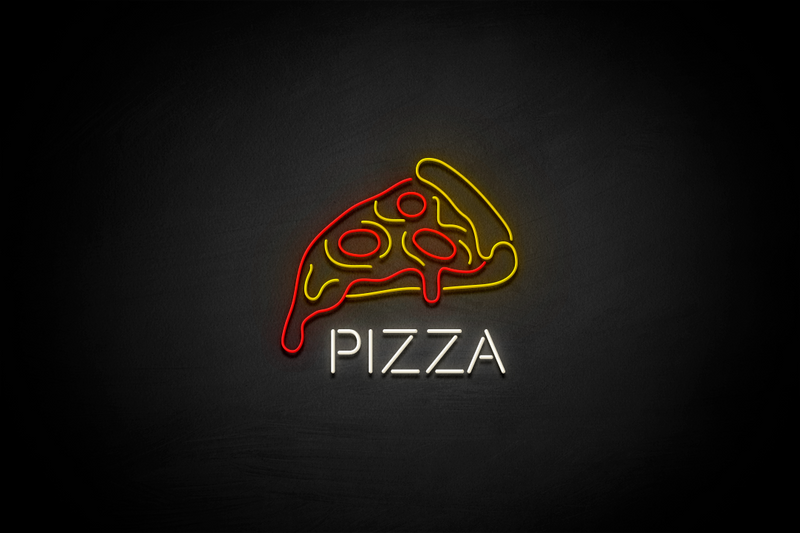 Pizza ("PIZZA" at the bottom Brilliant font) - LED neon sign