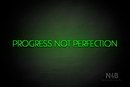 "PROGRESS NOT PERFECTION" (Paradise font) - LED neon sign