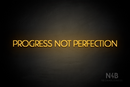 "PROGRESS NOT PERFECTION" (Paradise font) - LED neon sign