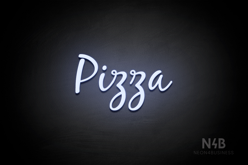 "Pizza" (Notes font) - LED neon sign