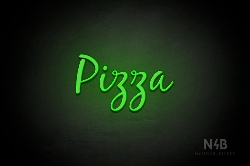 "Pizza" (Notes font) - LED neon sign