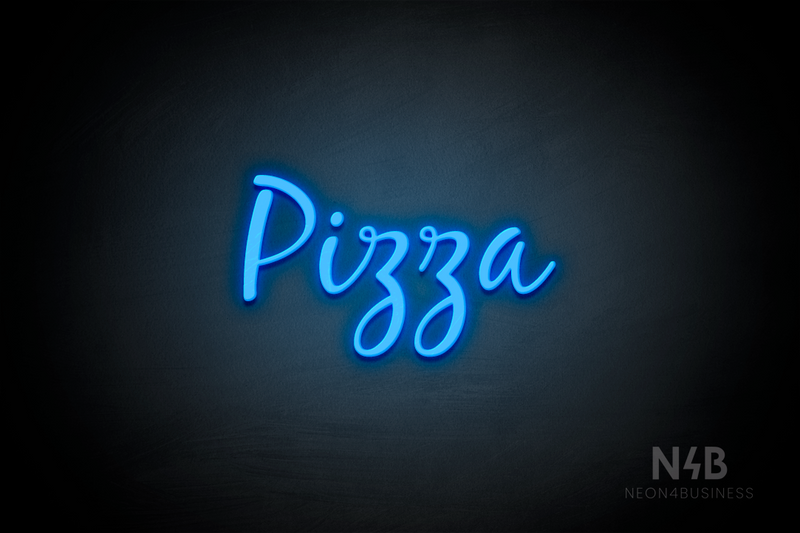 "Pizza" (Notes font) - LED neon sign