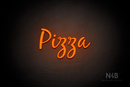 "Pizza" (Notes font) - LED neon sign
