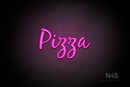 "Pizza" (Notes font) - LED neon sign