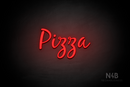 "Pizza" (Notes font) - LED neon sign