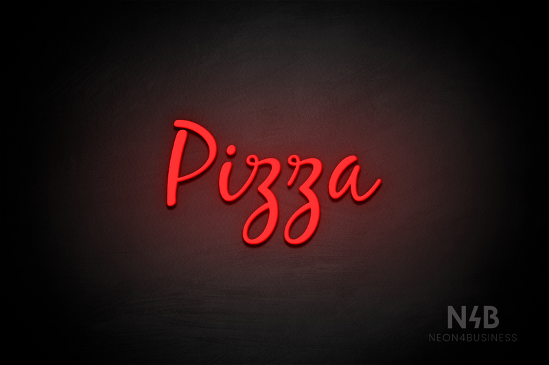 "Pizza" (Notes font) - LED neon sign