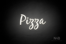 "Pizza" (Notes font) - LED neon sign