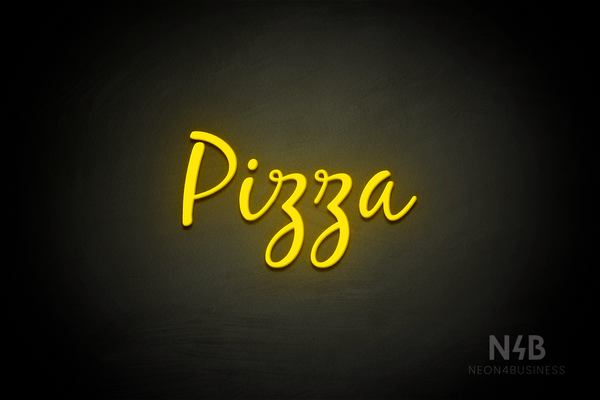 "Pizza" (Notes font) - LED neon sign