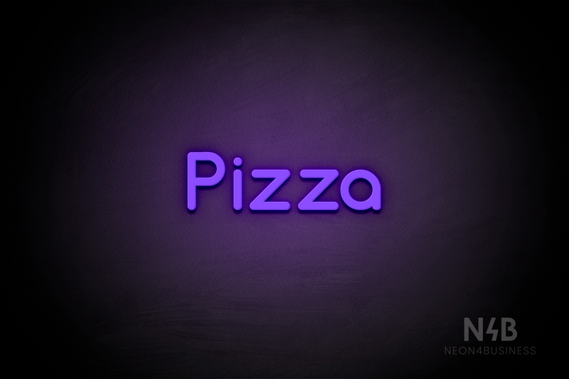 "Pizza" (Mountain font) - LED neon sign