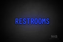 "RESTROOMS" (Old Story font) - LED neon sign