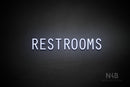 "RESTROOMS" (Old Story font) - LED neon sign